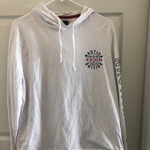 Nautica Fit T-Shirt Hoodie 'White'